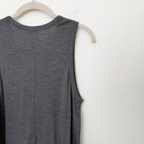 [R Label The Reset] Dark Gray Sleeveless Muscle Tank Top Round Neck Size Large L - Picture 5 of 10